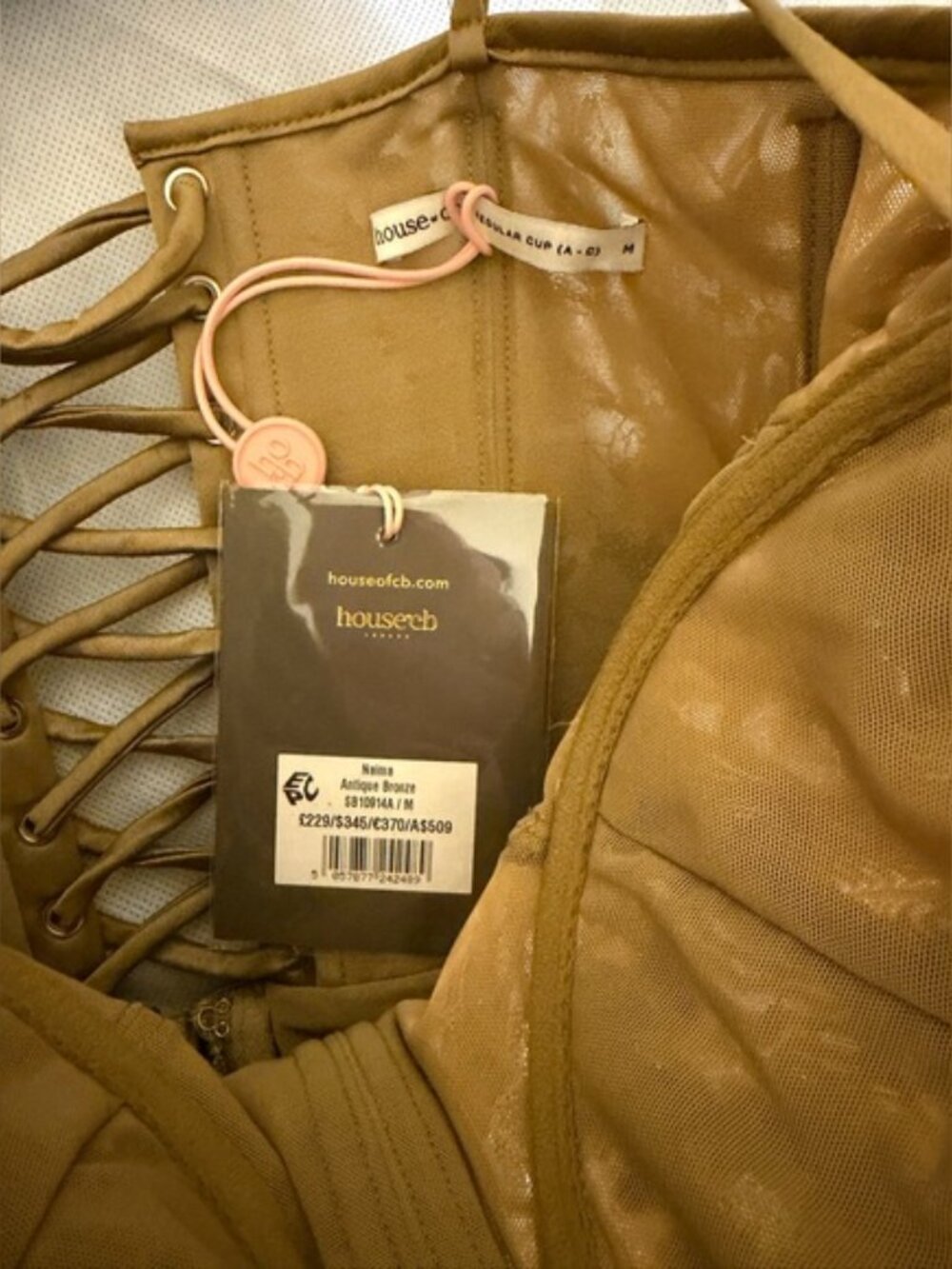 House Of CB Elegant Gold Floral Embroidered Gown. - Picture 11 of 15